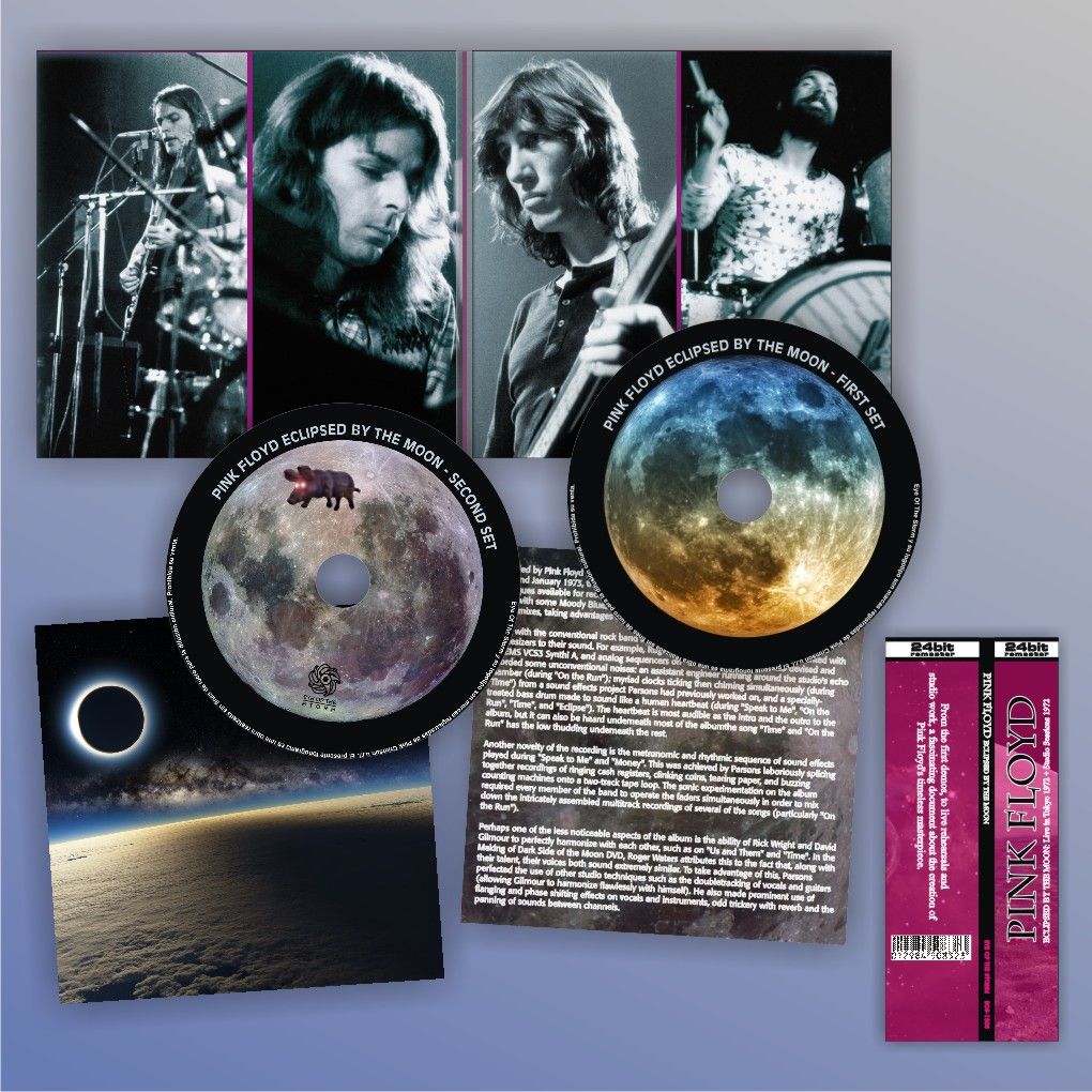 PINK FLOYD - Eclipsed By The Moon: Live in Tokyo, JP 1972 / Studio Sessions 1972 (mini LP / 2x CD) SBD